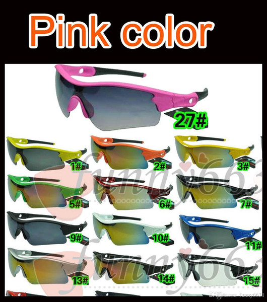 HOT men sports spectacles Bicycle Glass outdoor sunglasses PINK cycling sunglasses fashion dazzle colour mirrors A+++ 29colors free shipping