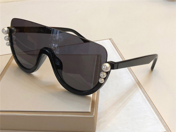 New Luxury Designer Women Sunglasses Half-rimmed Pearl Sun Glasses Trend Avant-garde Design Style Top Quality Eyewear VU400 Protection