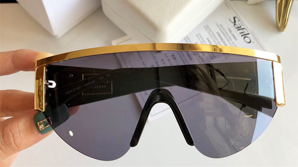 2197 Sunglasses Frame Connection Lens UV400 Men Women Brand Designer Coating Mirrorr Lens Steampunk Summer Style Comw With Case