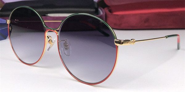 Luxury new womens fashion designer sunglasses 0395 retro round frame trend avant-garde stitching color style top quality uv400 sun Glasses