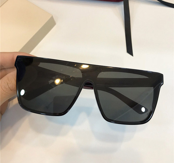 New Luxury Sunglasses Brand Designer Fashion Big Frame Plate Glasses Siamese lens design Avant-garde Style UV400 Protection With Box