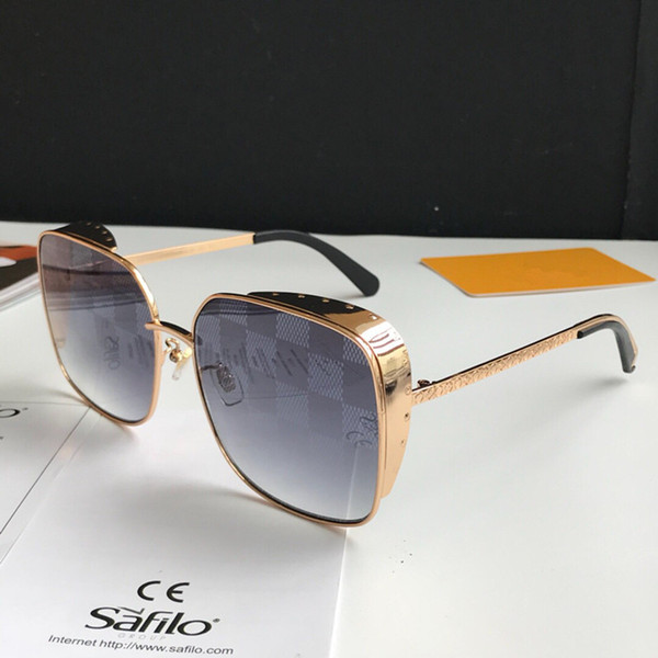 Luxury 0155 Sunglasses For Unisex Fashion Square Simple designer UV 400 Lens Coating Mirror Lens Color Plated Frame Come With Package Z0155U