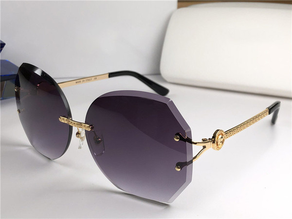 New Brand Medusa women sunglasses Butterfly Frameless glasses Crystal lens cutting Avant-garde elegance Style Top Quality UV400 Protection