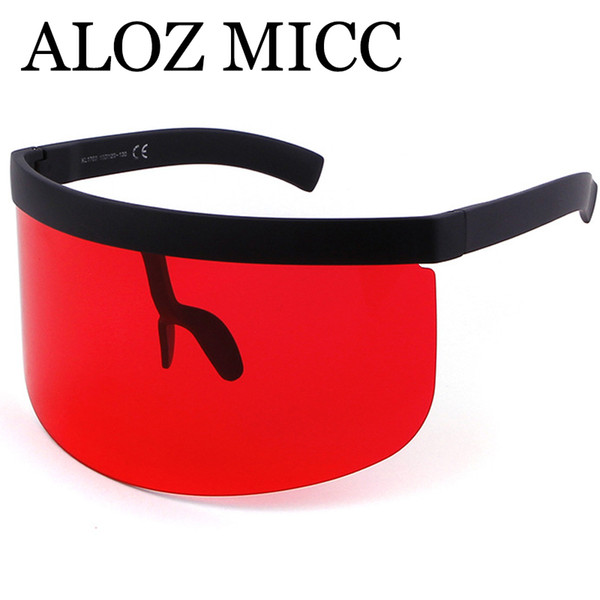 ALOZ MICC designer sunglasses women oversize shield visor sunglasses women retro windproof glasses men hield visor Flat Top eyeglasses A471