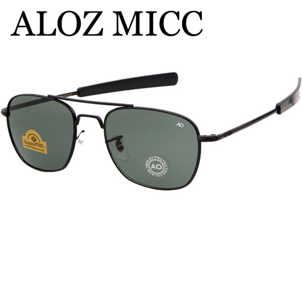 ALOZ MICC Newest Hot Army AO Pilot Sunglasses For Mens Designer Sunglasses Luxury Men Glasses UV400 Oku Ross De Sol - Mens Sunglasses A430