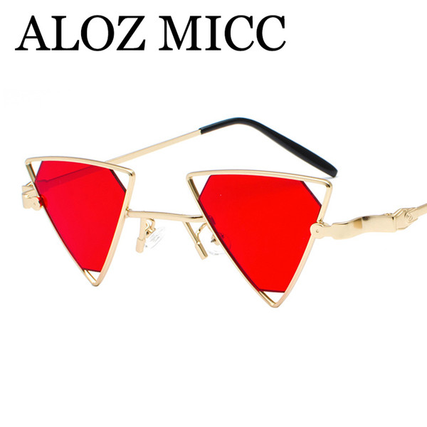 ALOZ MICC Newest 2018 Fashion Triangle Sunglasses Women Men Vintage Metal Small Frame Sun Glasses Female Shades UV400 A478