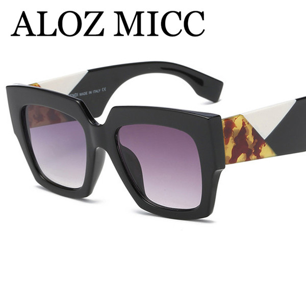 ALOZ MICC Men Square Sunglasses For Women Retro Brand Designer Eyewear Anti-Reflective UV Men Sun Glasses A458