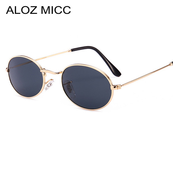 ALOZ MICC Fashion Women Oval Sunglasses 2019 New Retro Men Sunglasses Brand designer Sun Glasses Women UV400 A199