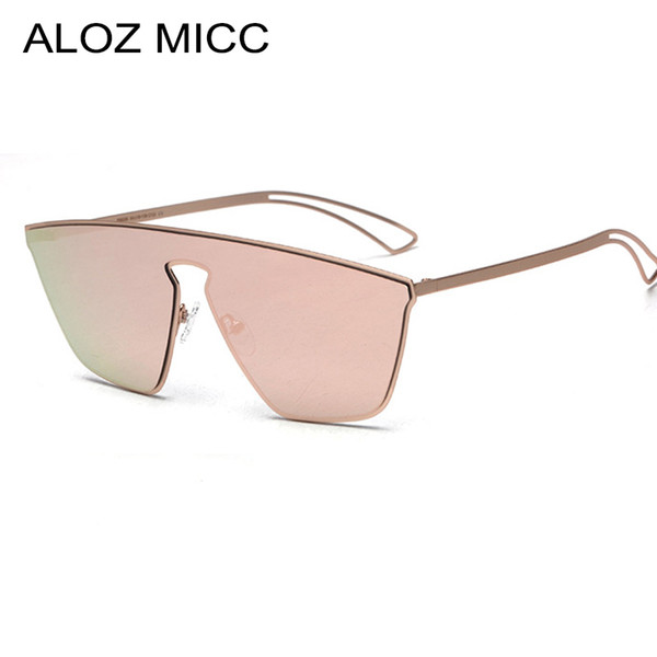 ALOZ MICC High Quality Women Sunglasses Brand Designer Luxury Cat Eye Coating Mirror Sun Glasses Reflective Shades A090