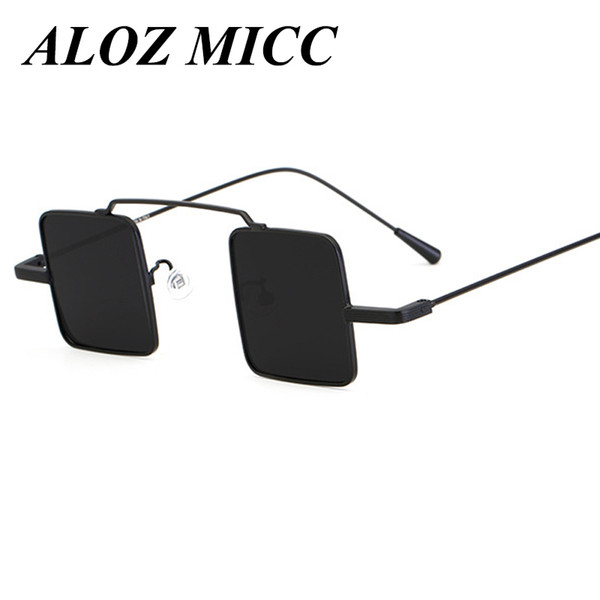 ALOZ MICC Metal Frame Steampunk Small Square Sunglasses Women Men Brand Design Vintage Reflective Sun glasses oculos de sol A370