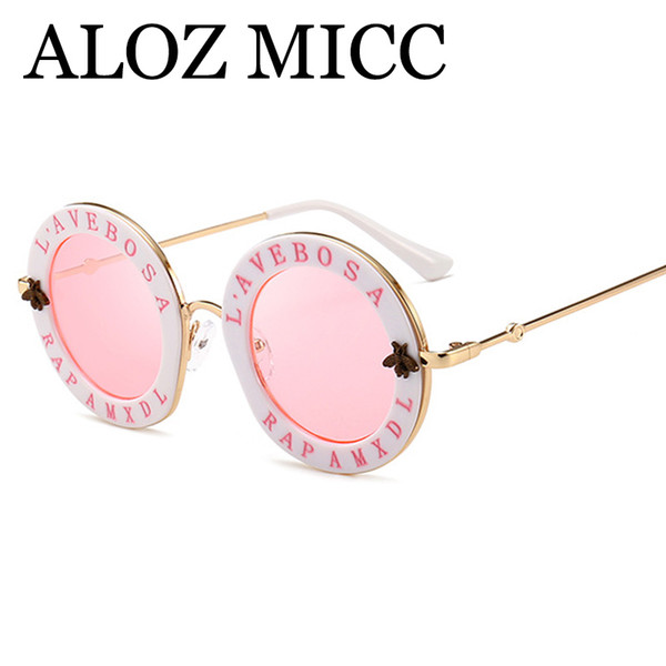 ALOZ MICC Fashion Round Women Sunglasses Brand Designer High Quality Alloy Frame Vintage Sun Glasses Women Oculos UV400 A526