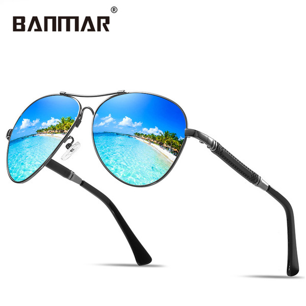 BANMAR Brand Design Pilot Memory Sunglasses Men Polarized Driving Sun Glasses Outdoor Goggles UV400 Oculos De Sol Masculino 9812