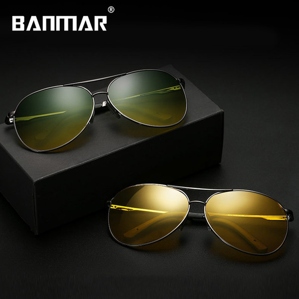 BANMAR HD Men's Photochromic Polarized Sunglasses Chameleon Sun Glasses For Day Night Vision Driving Eyewear Shades Gafas 8013