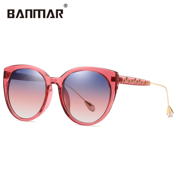 BANMAR Classic Women Brand Designer Cateye Sunglasses Polarized Female Vintage Ladies Sun Glasses Oculos De Sol Summer Shades 201950