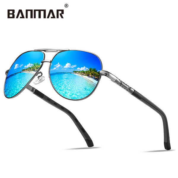 BANMAR Men Vintage Aluminum HD Polarized Sunglasses Classic Brand Sun Glasses Coating Lens Driving Shades For Men/Women 8725