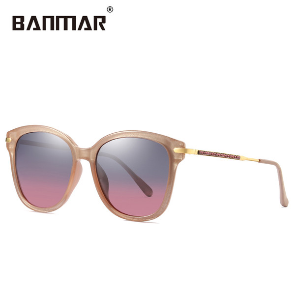 BANMAR Square Cateye Polarized Sunglasses Women Gradient Glasses Cat eye Sun Glasses Female Lady Trend Diamond Shades UV400 201956