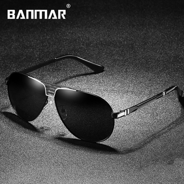 BANMAR Sunglasses Polarized Men Retro Brand Designer Oval Sun Glasses Luxury Eyewear Mens Shades Oculos De Sol Goggles 0977