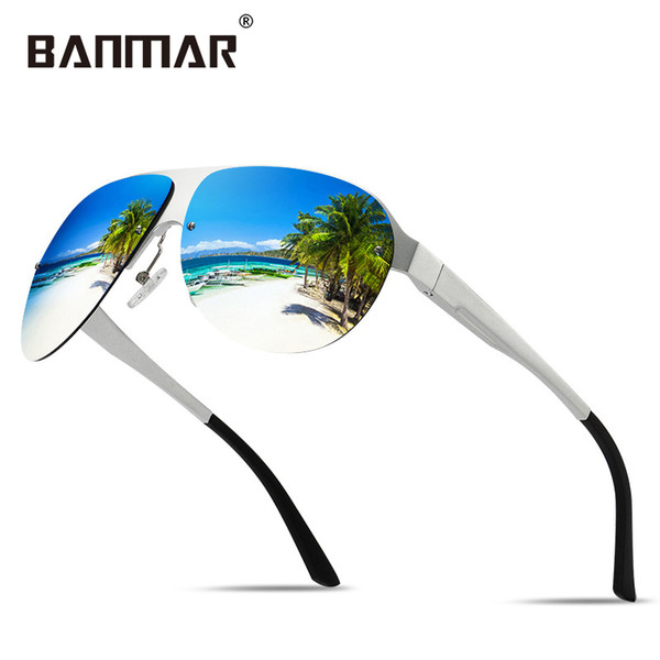 BANMAR Aluminum Magnesium Men's Sunglasses Polarized Men Coating Mirror Glasses Oculos Male Eyewear Accessories For Men 061