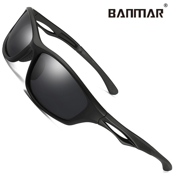 BANMAR TR90 100% Polarized Sports Sunglasses Men Driving Fishing Sun Glasses UV400 Outdoor Hiking Driver Shades Eyewear Oculos A607