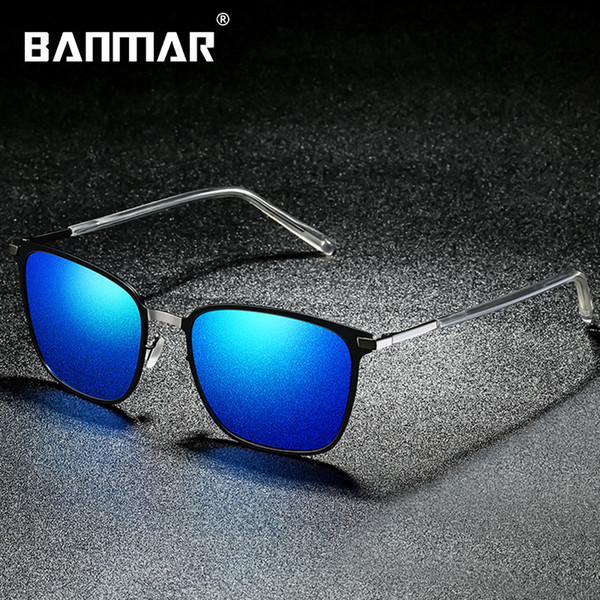 BANMAR Fashion Men Cool HD Polarized Square Sunglasses Driving Brand Design Sun Glasses Oculos De Sol Masculino Shades 0864