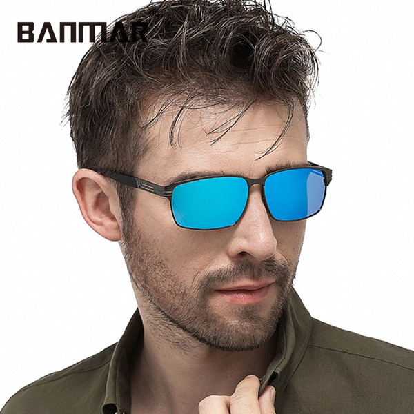 BANMAR Brand Designer HD Polarized Oculos Men Women Sunglasses Square UV400 Protection Sun Glasses Male Driving Eyewear With Box 124