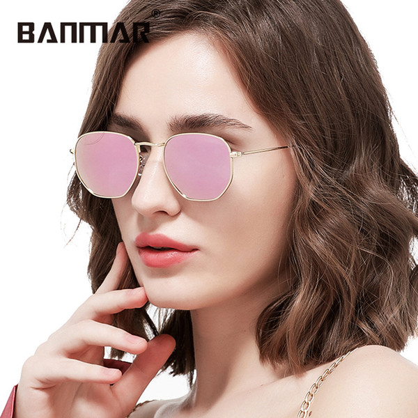 BANMAR With Case Fashion Lady Sun glasses New Polarized Women Sunglasses Vintage Alloy Frame Classic Brand Designer Shades Gafas 3548