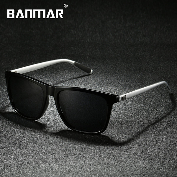 BANMAR Aluminium Magnesium Square Outdoor Polarized Sunglasses Men Vintage Sun Glasses 100% UV400 For Driving Fishing Oculos De Sol 0733