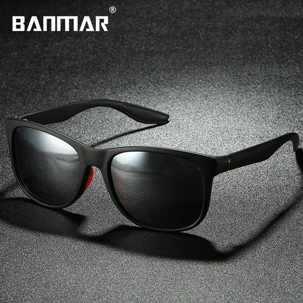 BANMAR Retro Square Sunglasses Polarized Brand Designer Men Glasses Driving Outdoor Sport Sun Glasses Eyewear Male Shades Mirror A422