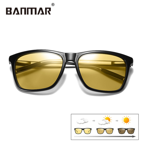 BANMAR New Driving Photochromic Sunglasses Men Polarized Chameleon Discoloration Sun Glasses Shades Oculos De Sol masculino 387