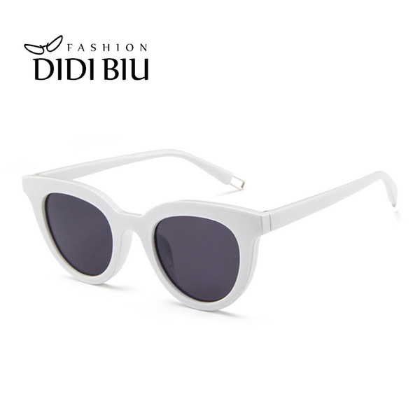 DIDI 2019 New Fashion Sunglasses Women Brand Cat Eye Vintage Plastic Frame Sun Glasses Men Decoration Mirror Lens Female Cheap Selling UL923