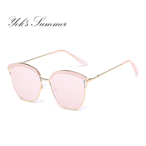 DIDI Fashion Polarized Sunglasses Women Cat Eye Hollow Metal Frame Sun Glasses For Women Driving Goggles Shades Summer WN090