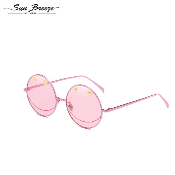 Sunbreeze 2019 New High Quality Designer Woman Glasses Optical Frames Metal Round SunGlasses Frame Clear Lens Eyeware Gold Eye Glass