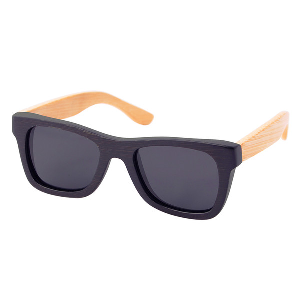 2018 Fashion Men Sunglasses Custom wood Bamboo sunglasses Square Piltor oculos feminino de sol Polarized sun glasses