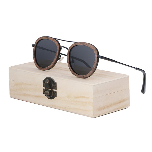 2018 wood Sunglasses Wood Polarized Sunglasses Mens Glasses UV 400 Protection Eyewear in Wooden Original Box