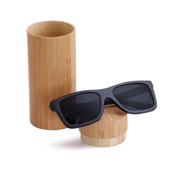 2018 new black frame bamboo sunglasses polarized lens wooden sunglasses Oculos de sol masculino accept Dropshipping