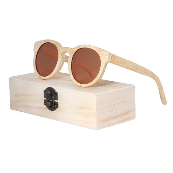 bamboo sunglasses wooden sun glasses polarized wood sunglasses hot sale style birthday gift round frame style high quality red sunglasses