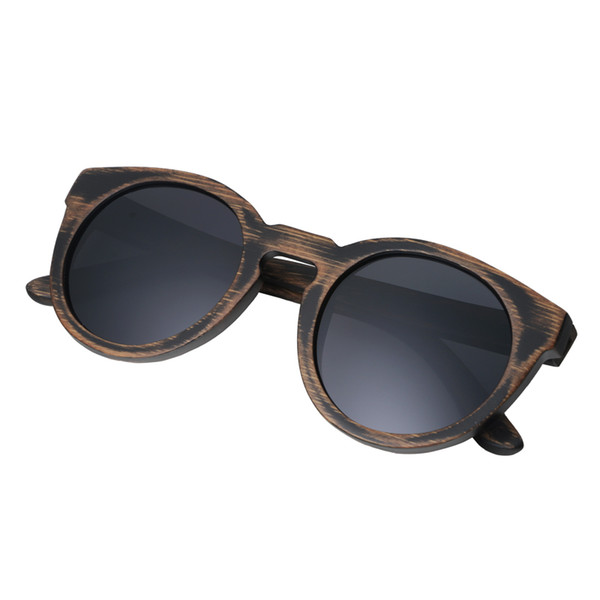 round Frame Bamboo Sunglass 2018 Fashion Wooden Sunglasses Men Women Sun Glasses Oculos De Sol Feminino