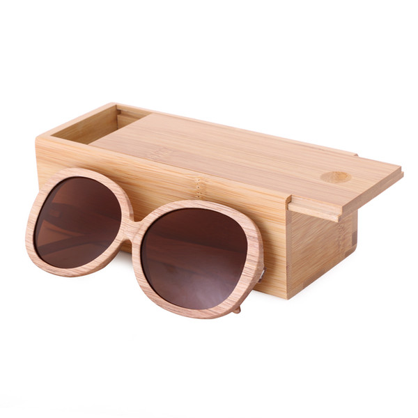 2018 New fashion Women Handmade Wooden Polarized Sunglasses bamboo wood sunglasses oculos de sol feminino Dropshipping