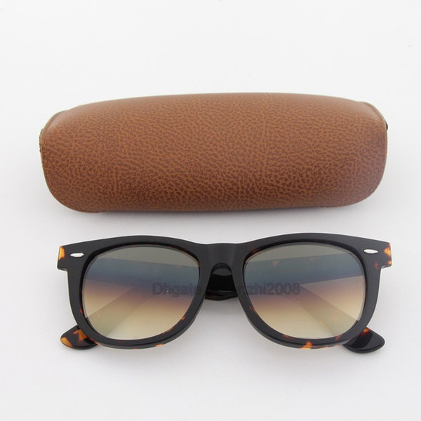 Top Quality Sunglasses Men Women Brand Designer Fashion Cassdall Brown Metal Hinge Frame Gradient Sunglasses UV400 With Box 50/54mm