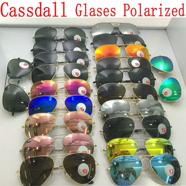 1pcs Wholesale Hot Sale Gafas Style Mirror glass polarized Sun Glasse oculos de sol FEMININO UV400 Men Women Sunglasses full accessories