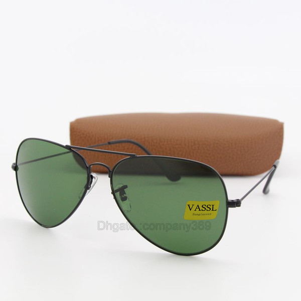 1pcs Hot New Vassl Design Fashion Women Sunglasses Glasses Driving Goggle High Quality Black/Green UV400 Oculos de sol feminino with box