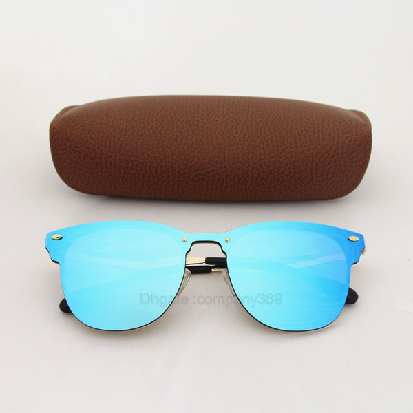 Best Quality Brand Designer Sunglasses for Men Women Cycling Outdoor Vassl Blue Colorful Fashion Sunglass Cat Eye Sun glasses With brown box