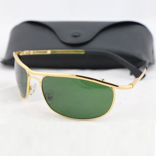 1pcs High Quality NEW Vassl SunGlasses For Men Summer UV400 Protection Gold Frame Green Sport Sunglass Men Sun glasses 17 Colors Hot Selling