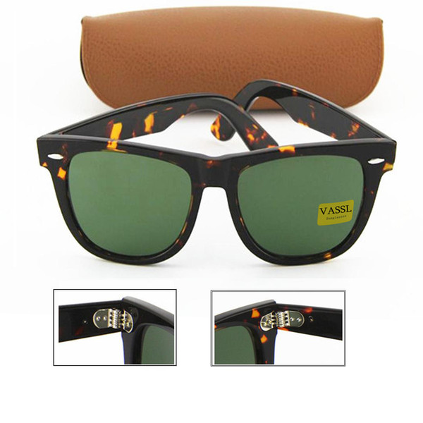 1pcs Top Quality New Plank Sunglasses Men Women Brand Designer Leopard Frame Green Sunglasses UV400 With Orginal Package Box