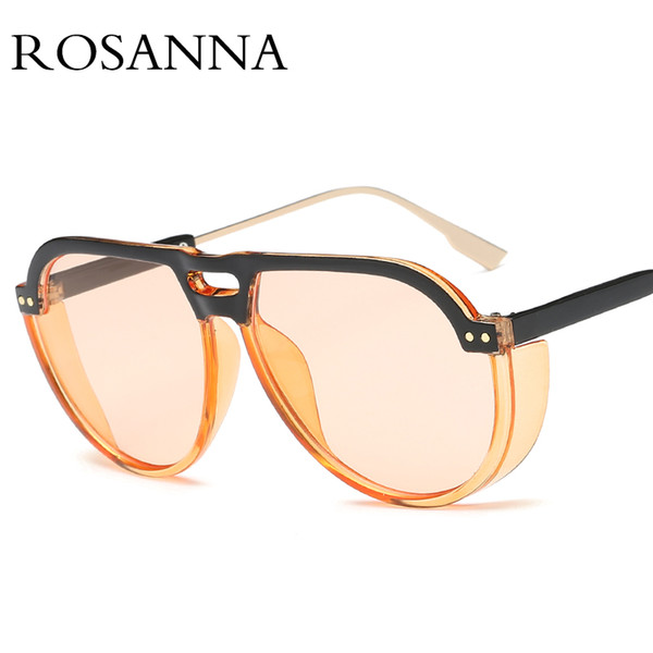 ROSANNA Vintage Round Sunglasses Women Candy Color Sun glasses Female Women's Shades Brand Designer Pilot Sun Glasses Shades UV400 Dor