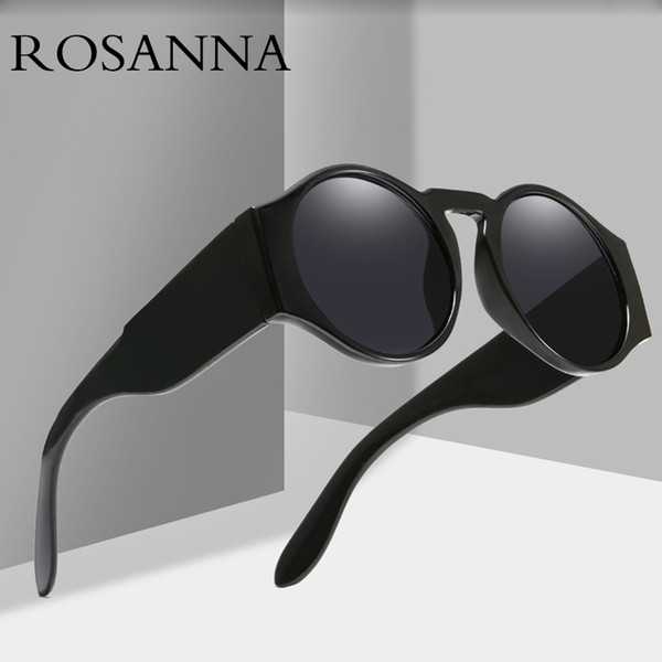 ROSANNA Round Sunglasses Women Men Brand Designer Plastic Sun Glasses UV400 Yellow Red Ocean Lens Shades Street Goggles