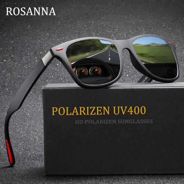 ROSANNA BRAND DESIGN Classic Polarized Sunglasses Men Women Luxury Driving Square Frame Sun Glasses Male Goggle Gafas De Sol Uv400 8083