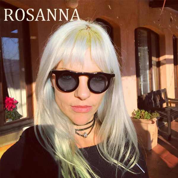 ROSANNA 2018 Luxury Fashion Small Oval Women Sunglasses Shades Black Shades Brand Design Sun Glasses For Female Goggle Oculos De Sol UV400