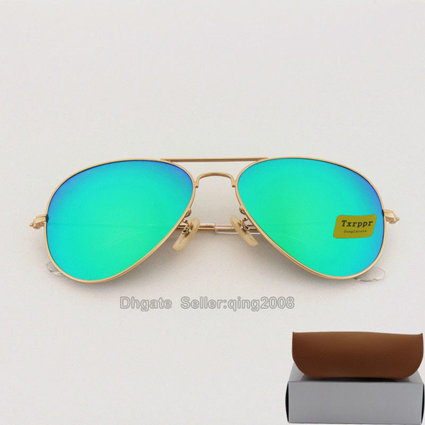 New arrival Txrppr Brand Designer sunglasses men women Green Mirror uv400 lenses fashion Eyewear sun glasses Oculos De Sol with and box