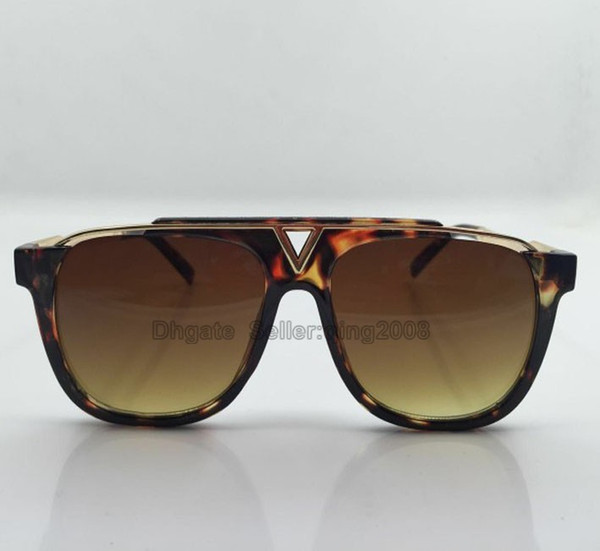 1pcs Hot selling popular fashion men Txrppr designer sunglasses Z0937E square Tortoise frame Brown lens top quality UV400 lens with box